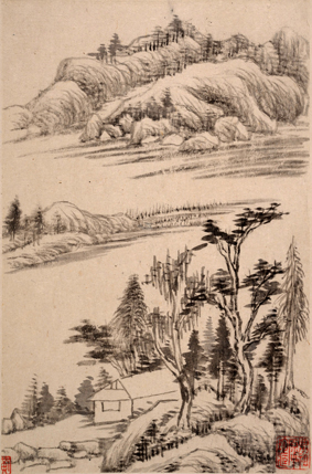 A001027中式风韵-山水风景- 明 董其昌 山水册页0