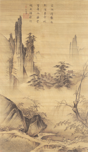 A001024中式风韵-山水风景仿大痴山水图轴