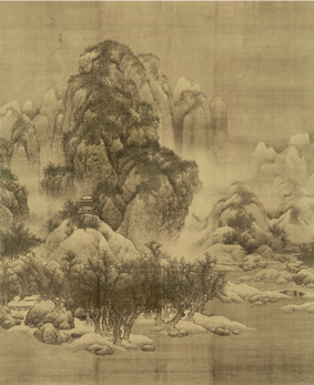 A001026中式风韵-山水风景-雪景寒林图