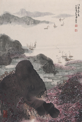 A001041中式风韵-山水风景-蔡大雄-江南春色图轴