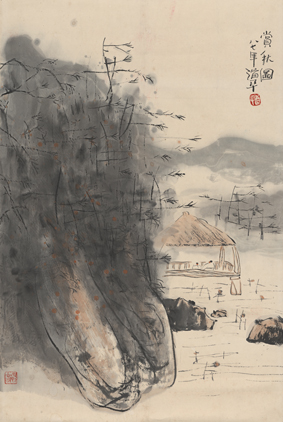 A001043中式风韵-山水风景-朱道平-山水图轴
