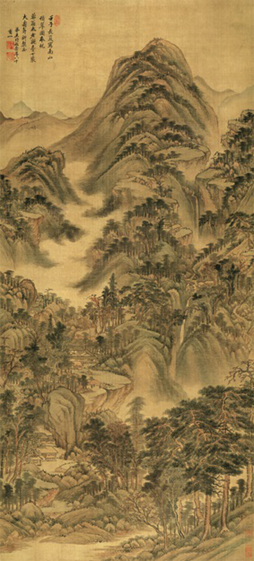A001050中式风韵-山水风景-清 王时敏 南山积翠图