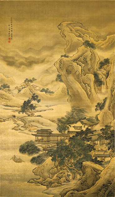 A001056中式风韵-山水风景-山水袁耀 山雨欲来图