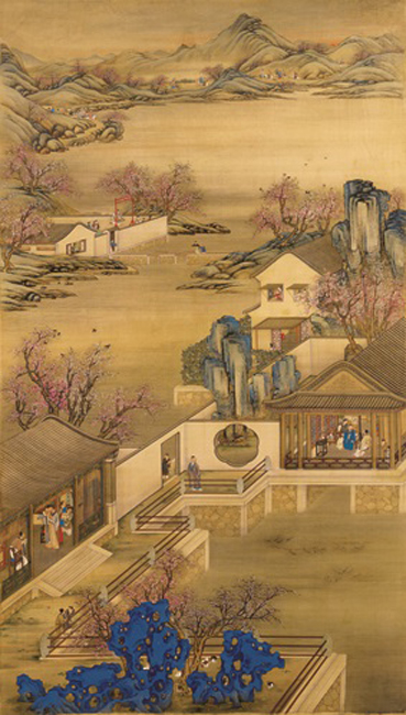A001057中式风韵-山水风景- 雍正行乐图