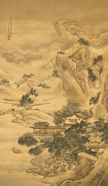 A001073中式风韵-山水风景-山雨欲来图