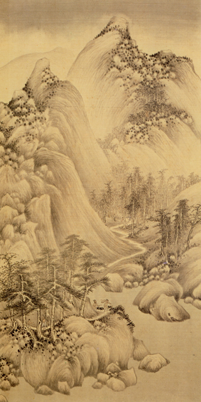 A001079中式风韵-山水风景-董其昌 仿宋元人缩本画