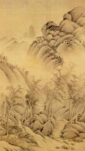 A001080中式风韵-山水风景-董其昌 仿宋元人缩本画