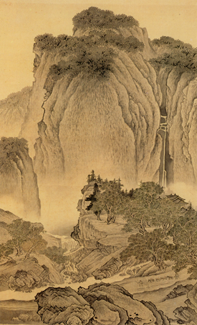 A001078中式风韵-山水风景-董其昌 仿宋元人缩本画