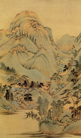 A001082中式风韵-山水风景-董其昌 仿宋元人缩本画