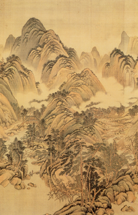 A001085中式风韵-山水风景-董其昌 仿宋元人缩本画