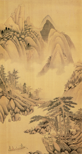 A001086中式风韵-山水风景-董其昌 仿宋元人缩本画