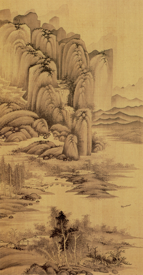 A001091中式风韵-山水风景-董其昌 仿宋元人缩本画