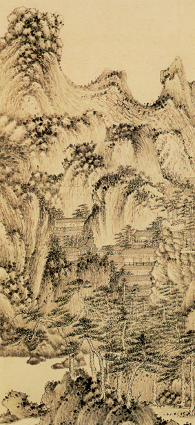A001093中式风韵-山水风景-董其昌 仿宋元人缩本画