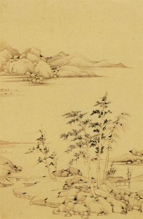 A001094中式风韵-山水风景-董其昌 仿宋元人缩本画