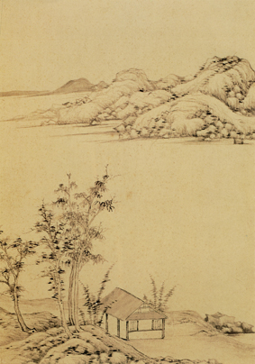 A001095中式风韵-山水风景-董其昌 仿宋元人缩本画