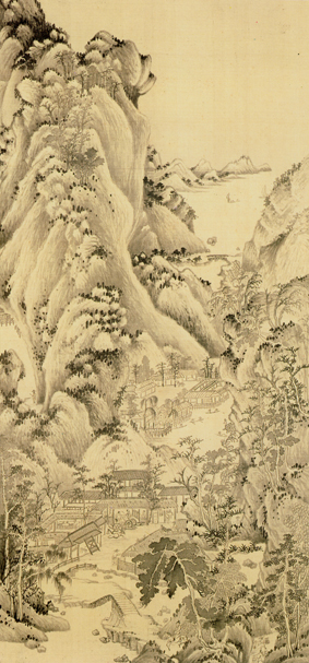 A001097中式风韵-山水风景-董其昌 仿宋元人缩本画