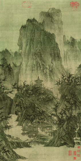 A001114中式风韵-山水风景-北宋 李成 晴峦萧寺图