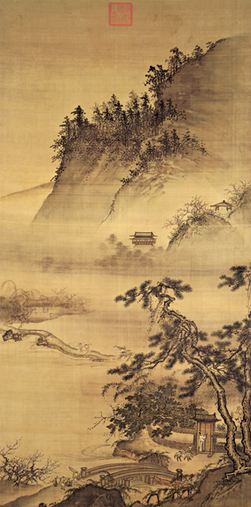 A001125中式风韵-山水风景-春游晚归图