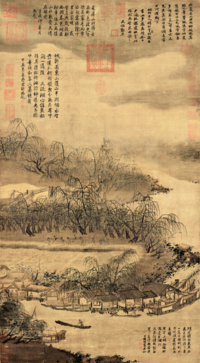 A001126中式风韵-山水风景-西湖柳艇