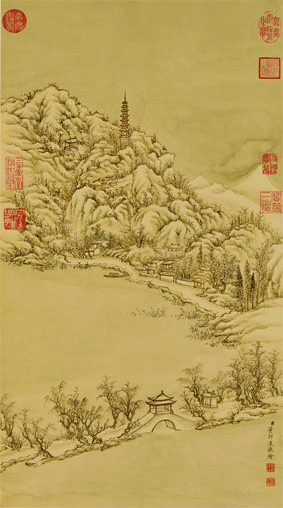 A001136中式风韵-山水风景-断桥残雪御题