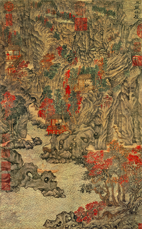 A001140中式风韵-山水风景-台-具区林屋图