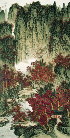 A001141中式风韵-山水风景-太行深秋 40x79