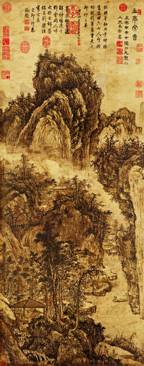 A001151中式风韵-山水风景-山亭文会图