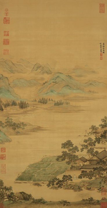 A001163中式风韵-山水风景-明 仇英 莲溪渔隐图