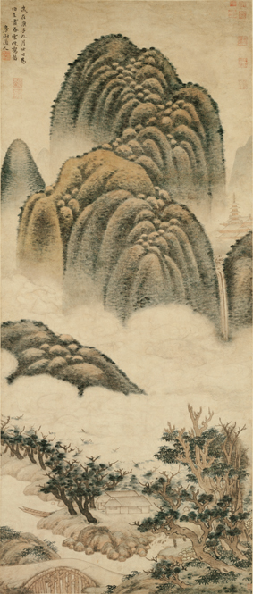 A001174中式风韵-山水风景-元 高克恭 春云晓霭图轴