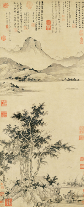 A001177中式风韵-山水风景-元 盛懋 秋江待渡图