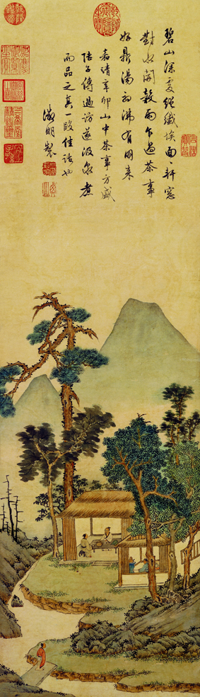 A001231中式风韵-山水风景-品茶图