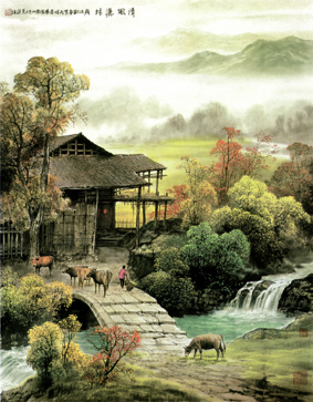 A004591欧式油画-房屋