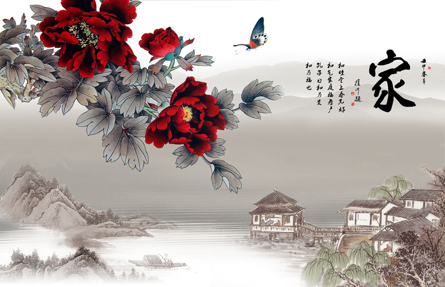A013213-455中式-花类-牡丹花