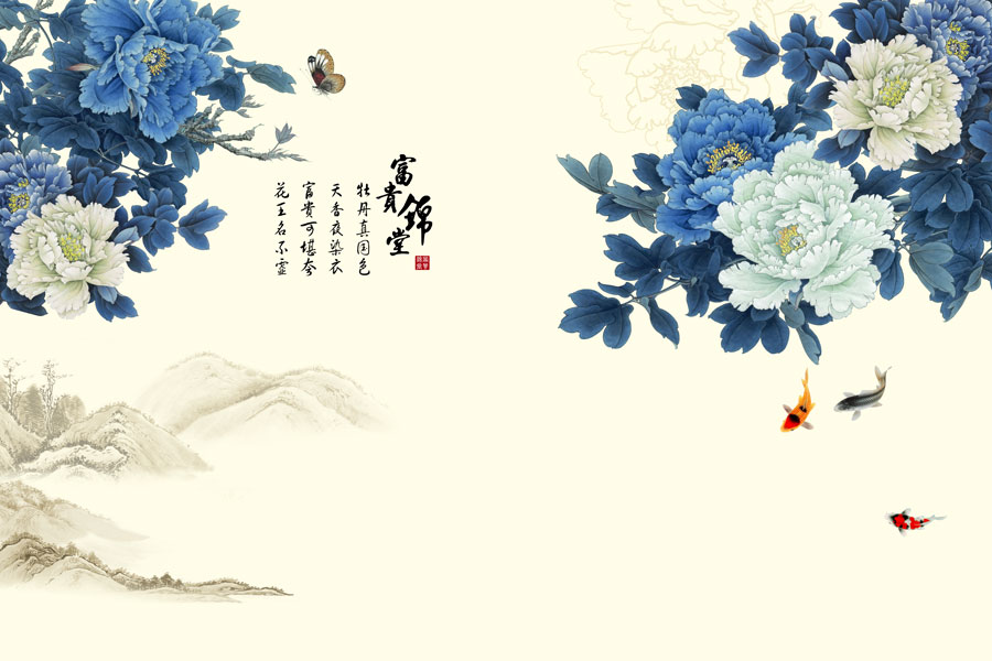 A013216-530中式-花类-牡丹花