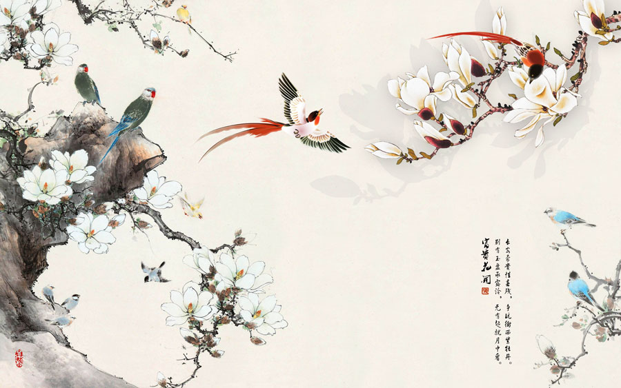 A013458-中式国画-花鸟