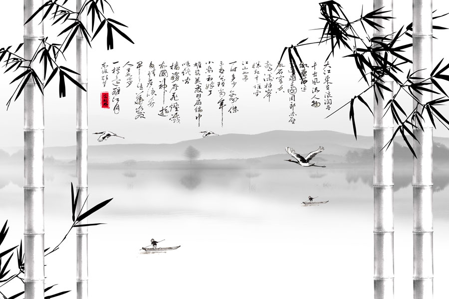 A013495-19中式风韵-水墨竹子