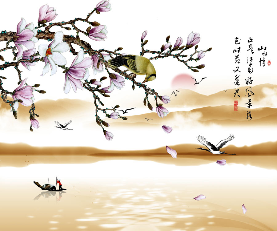 A013548-72中式风韵-玉兰花