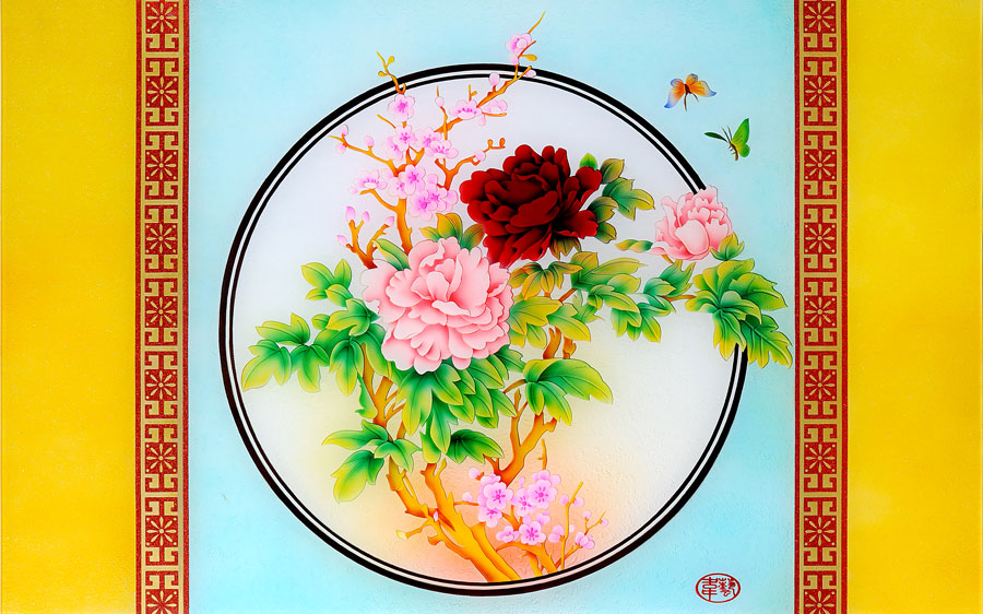 A013688-210中式风韵-牡丹花