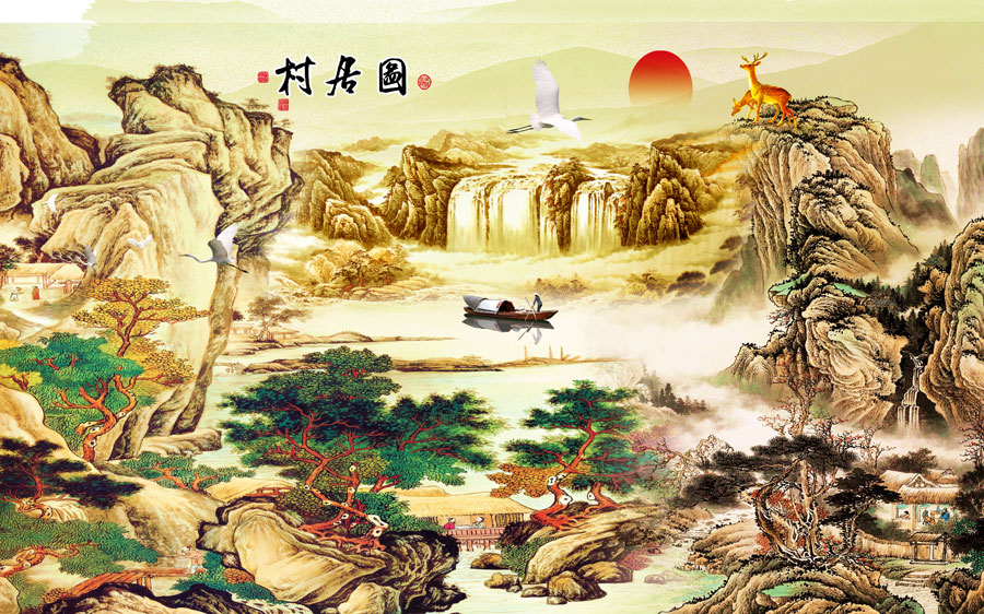 A013801-1186中式风韵-山水画