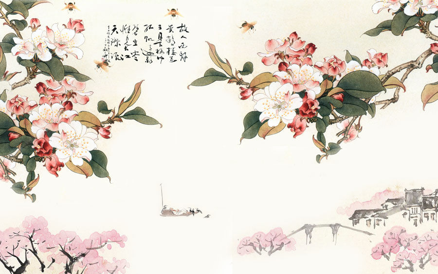 A013827-1212中式风韵-植物 玉兰花