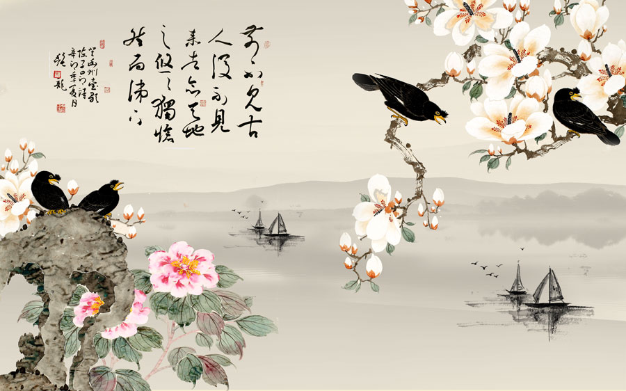 A013858-1244中式山水-花鸟画