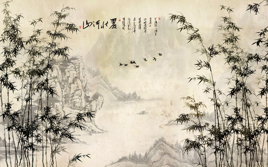 A013930-1319-中式风韵-植物-水墨竹子