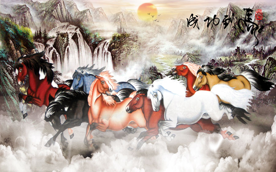 A013960-1360中式风韵-动物-马