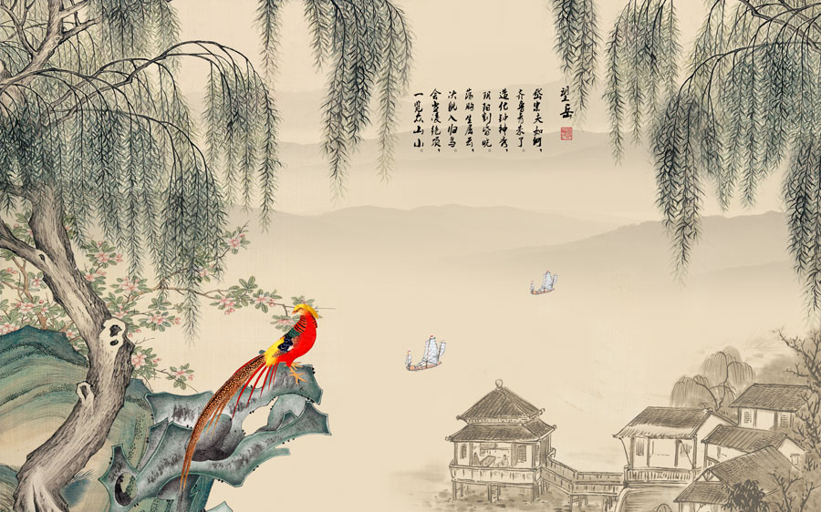 A013971-1371中式-山水房屋