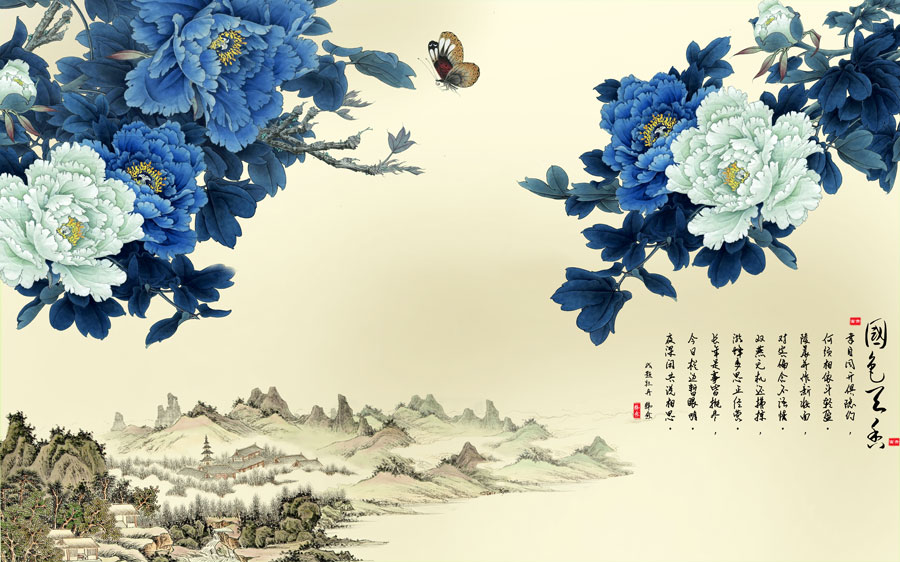 A014261-中式风韵-牡丹花