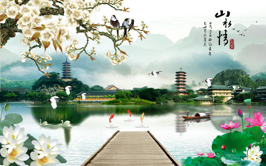A014320-中式风韵-山水情 忆江南