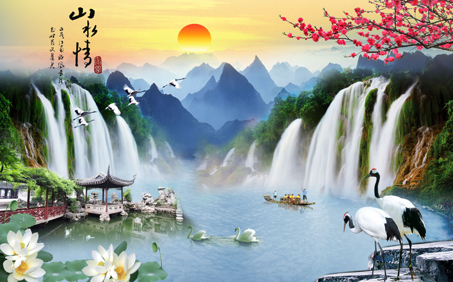A014324-中式风韵-山水情 忆江南