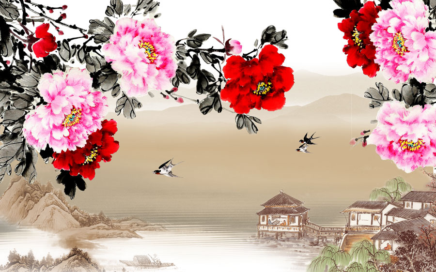 A014389-中式风韵-牡丹花