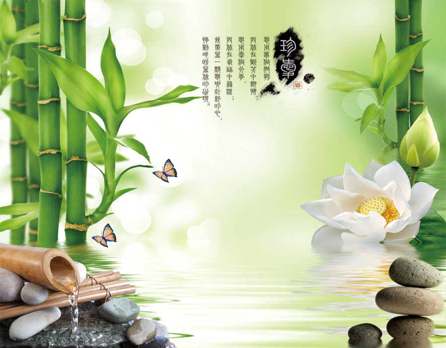 A039950-竹子-荷花-珍宝