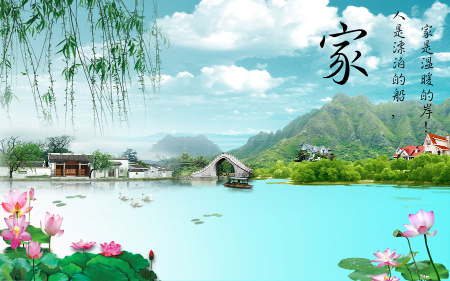 A040150-荷塘风景-家